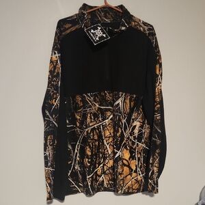 Moon Shine Black and Camouflage XXL Long Sleeve Shirt